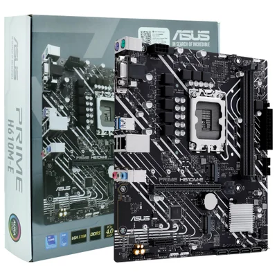Placa Mãe Asus Prime H610m-e Socket LGA 1700 Vga Ddr5 Micro Atx 2x Ddr5 4800mhz Suporte Intel 12ª Geração