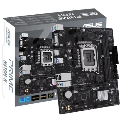 Placa Mãe Asus Prime H610m-r Socket LGA  1700 Ddr5 Micro Atx 2x Dimm PCie 4.0 Usb 3.2 Gen 1 HDMI