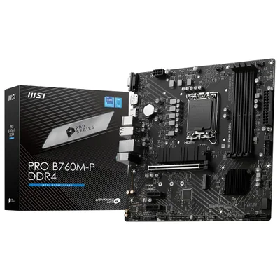 Placa Mãe Msi Pro B760m-p Ddr4 Socket LGA 1700 Micro Atx Vga 4x Ddr4 3200mhz Suporte Intel 12ª Geração
