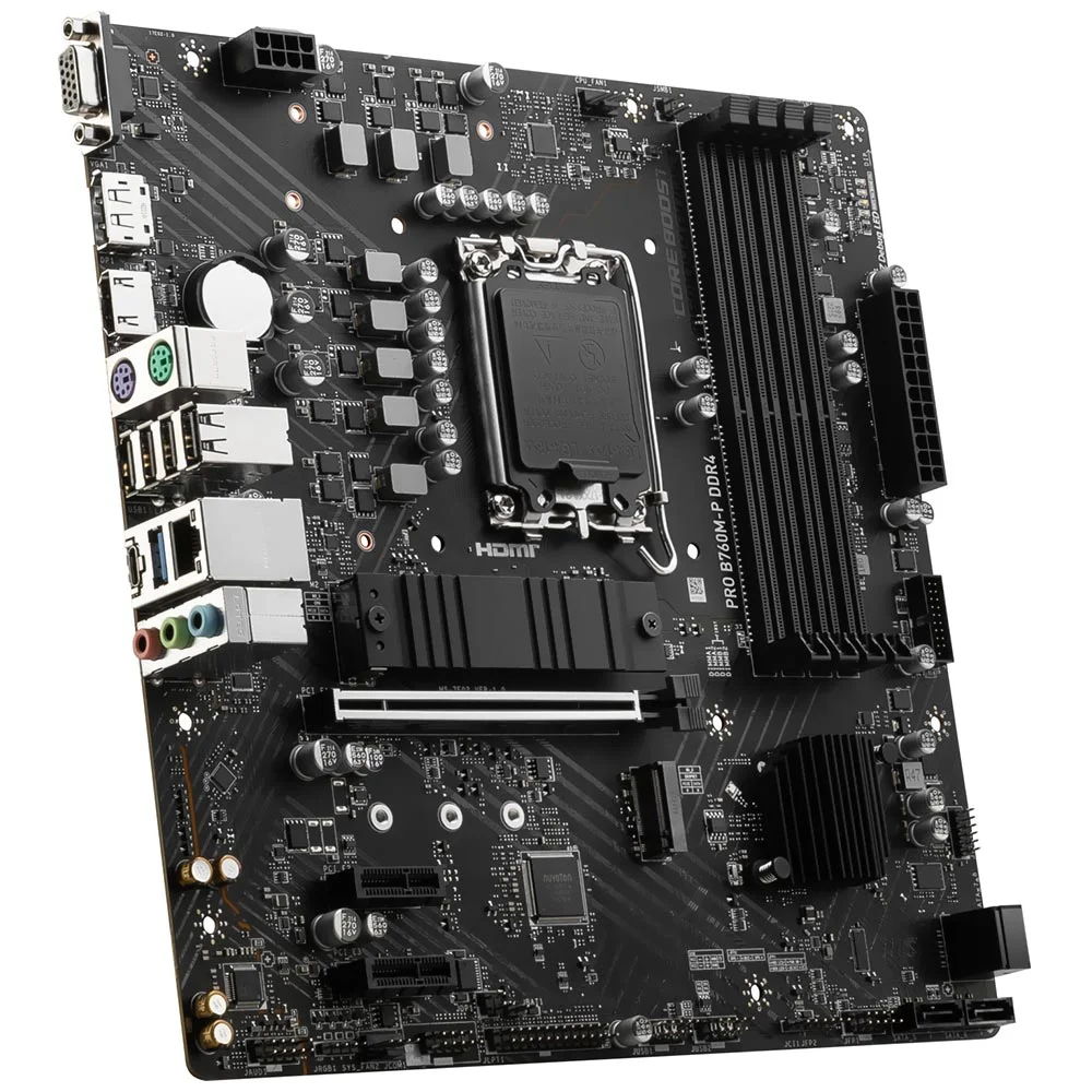 Imagem 3 de 3 do produto Placa Mãe Msi Pro B760m-p Ddr4 Socket LGA  1700 Micro Atx Vga 4x Ddr4 3200mhz Suporte Intel 12ª Geração