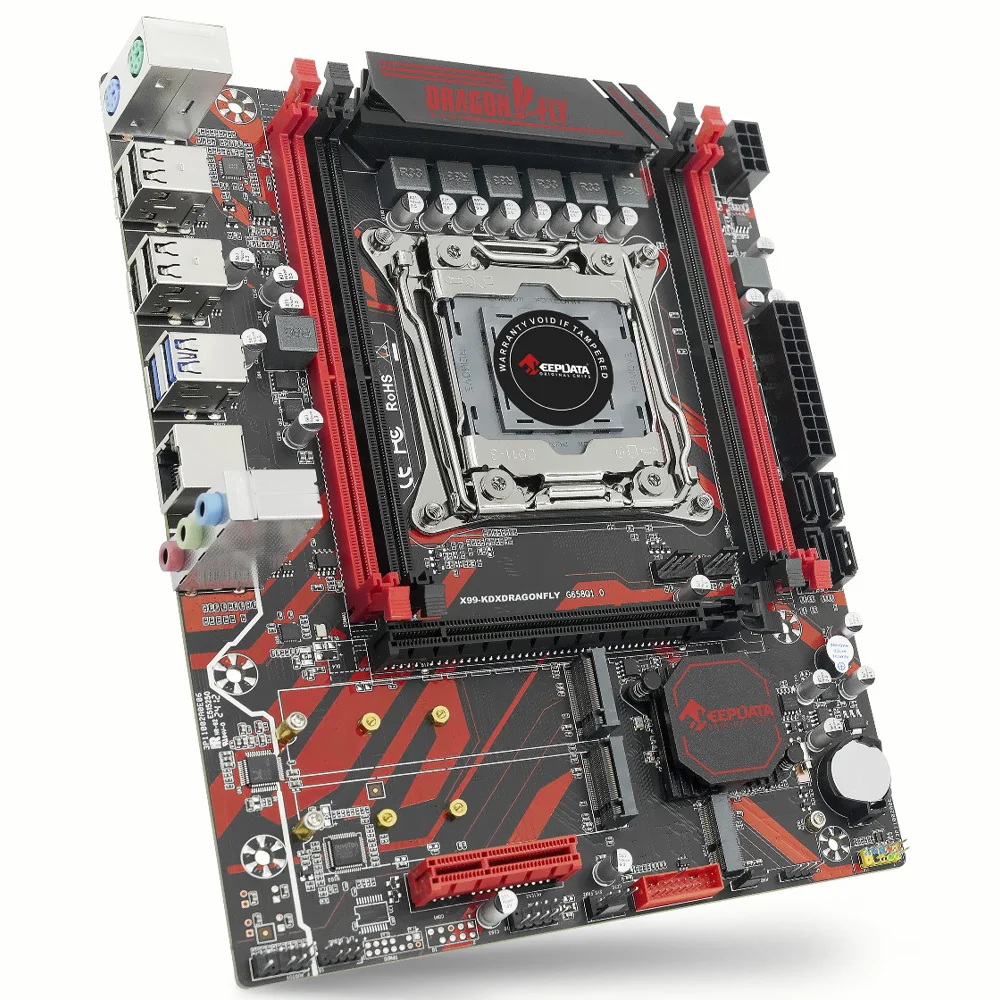 Imagem 3 de 3 do produto Placa Mãe Keepdata X99-kdxdragonfly Socket LGA  2011-v3 Ddr4 Atx 4 Slots Memória Suporte Overclocking Usb 3.0 Sata 6gb/s