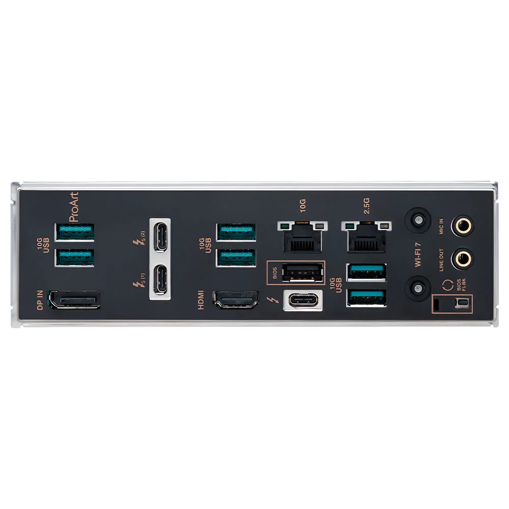 Imagem 2 de 3 do produto Placa Mãe Asus Proart Z890-creator Wi-fi Socket LGA  1851 Ddr5 Atx Wi-fi 6 Bluetooth 5.2 4x M.2 RGB Gamer Profissional