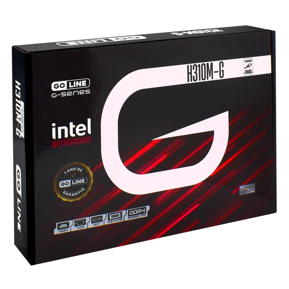 Imagem 2 de 3 do produto Placa Mãe Goline Gl-h310m-g Socket LGA  1151 / Vga / Ddr4