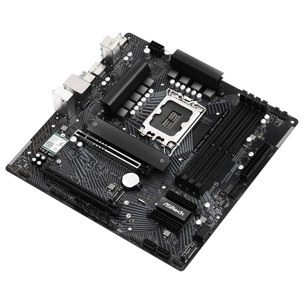 Imagem 2 de 3 do produto Placa Mãe Asrock B760m Pg Lightning Wi-fi Socket LGA  1700 / Ddr5