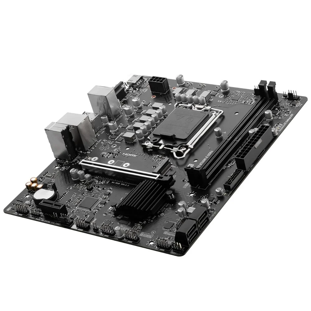 Imagem 3 de 3 do produto Placa Mãe Msi Pro B760m-e Ddr4 Socket LGA  1700 Micro Atx 4 Slots Memória 3200mhz Suporte Intel 12ª Geração