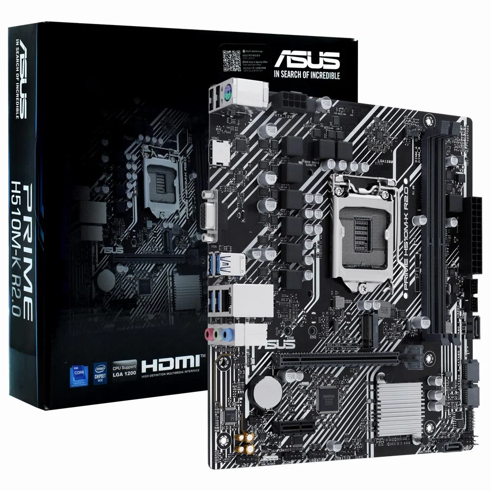 Placa Mãe Asus Prime H510m-k R2.0 Socket LGA 1200 / Vga / Ddr4