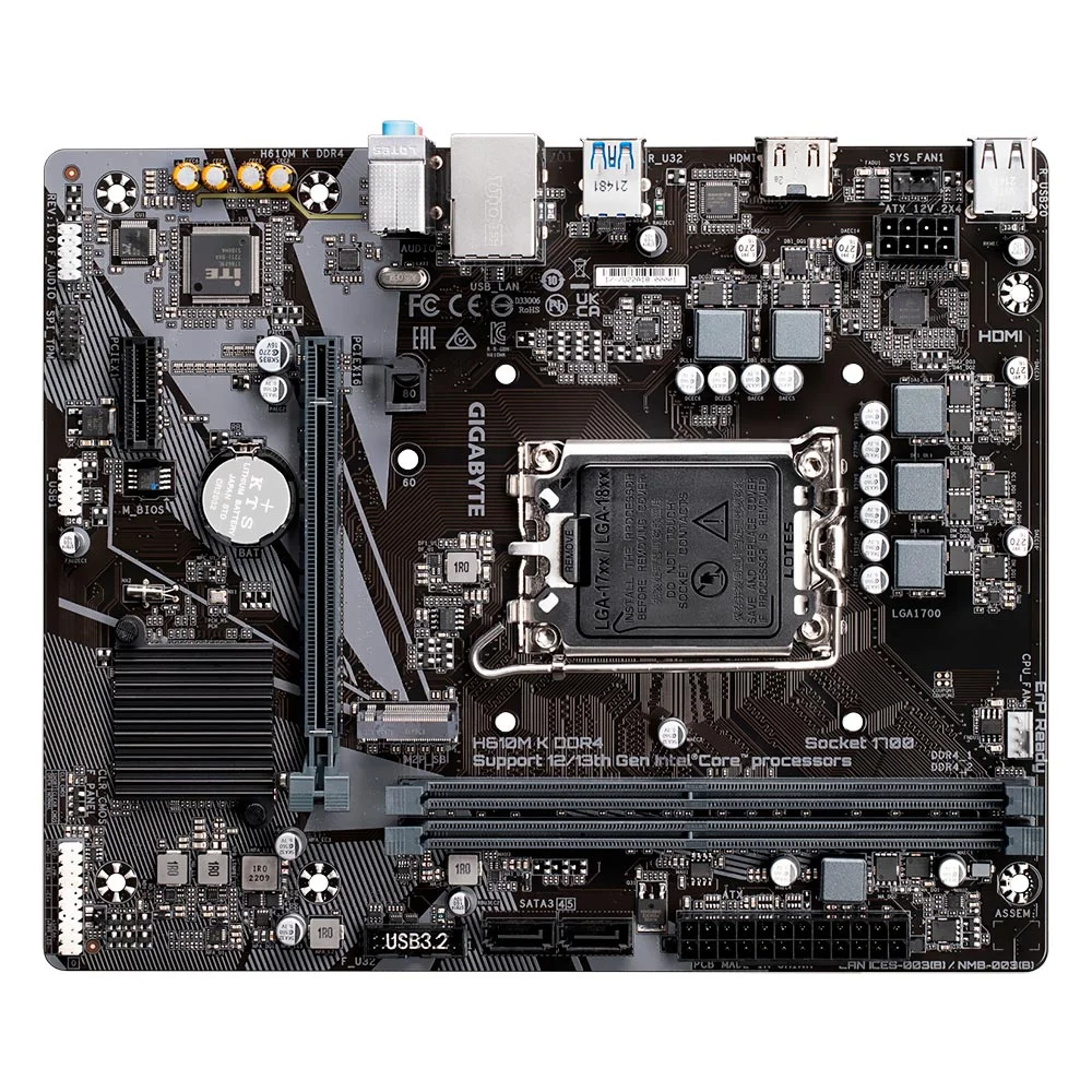 Imagem 3 de 3 do produto Placa Mãe Gigabyte H610m K Ddr4 Socket LGA  1700 / Ddr4