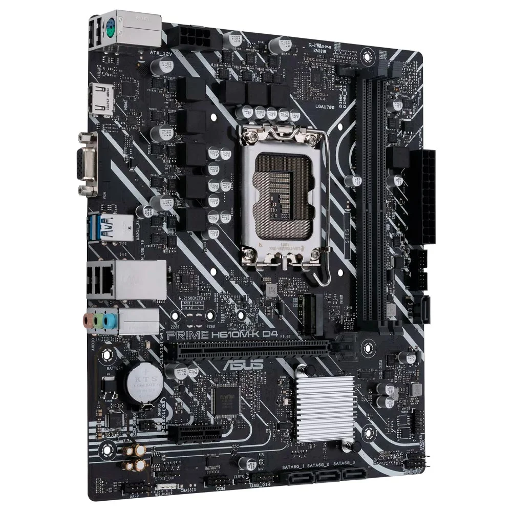 Imagem 3 de 3 do produto Placa Mãe Asus Prime H610m-k D4 Socket LGA  1700 / Vga / Ddr4