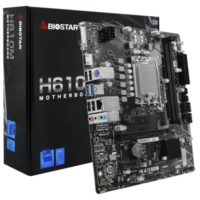 Placa Mãe Biostar H610mhd D5 Socket LGA 1700 Ddr5 Micro Atx 2x Ddr5 4800mhz PCie 4.0 Usb 3.2 Gen1