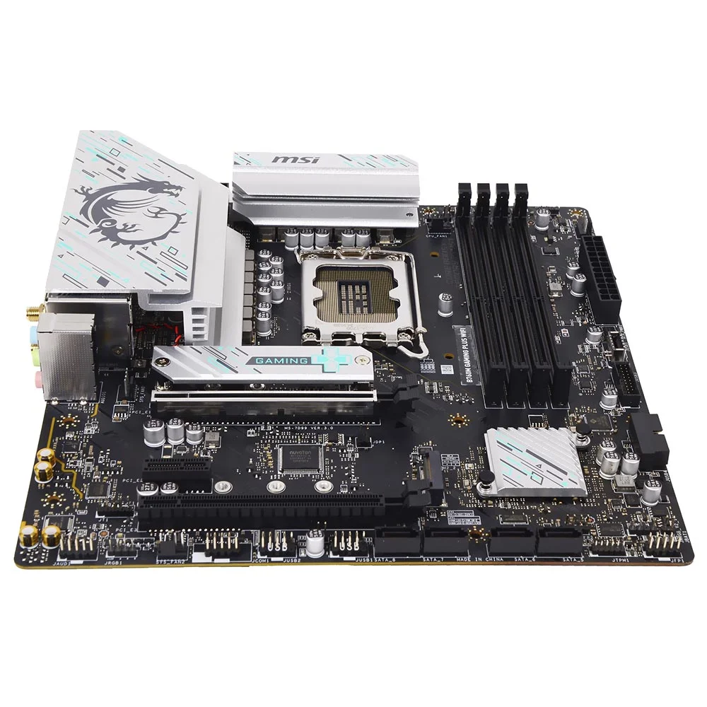 Imagem 2 de 3 do produto Placa Mãe Msi B760m Gaming Plus Wi-fi LGA  1700 Ddr5 Micro Atx Bluetooth 5.2 4 Slots Ram RGB Gaming