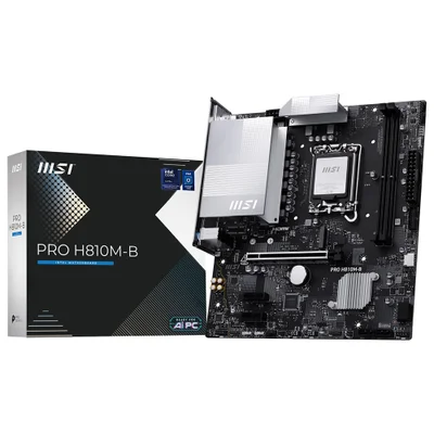 Placa Mãe Msi Pro H810m-b Socket LGA 1851 Ddr5 Micro Atx 2x Dimm 3200mhz Suporte Intel 10ª 11ª Geração