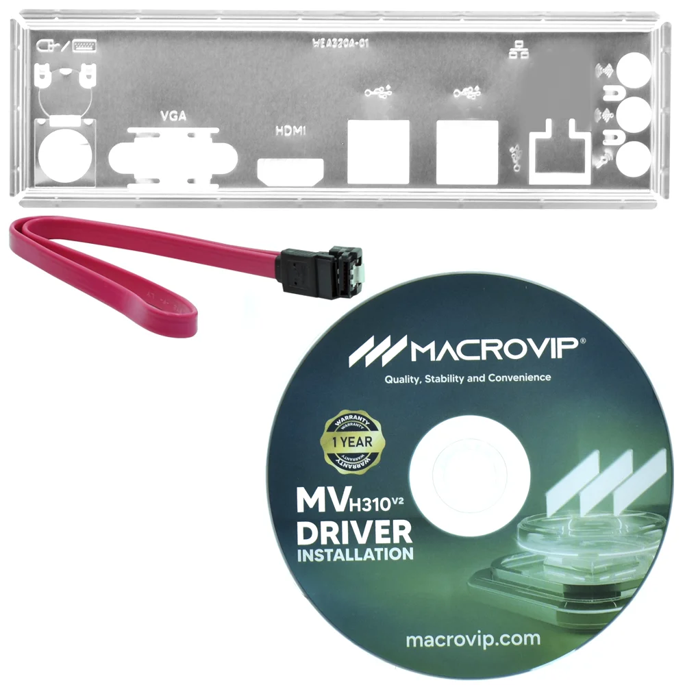 Imagem 2 de 3 do produto Placa Mãe Macrovip Mv-h310v2 Socket LGA  1151 Vga Ddr4 2400mhz Atx Compatível Intel 8ª E 9ª Geração