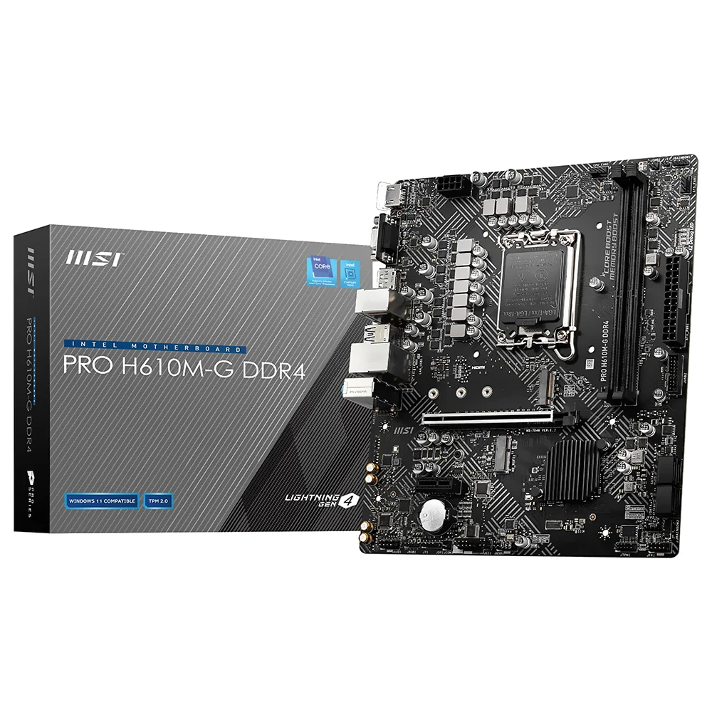 Placa Mãe Msi Pro H610m-g Ddr4 Socket LGA 1700 / Vga / Ddr4