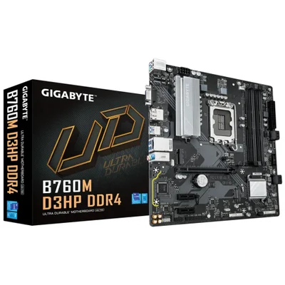 Placa Mãe Gigabyte B760m D3hp Ddr4 Socket LGA 1700 Micro Atx Vga 4x Ddr4 3200mhz Suporte 10ª/11ª Geração Intel