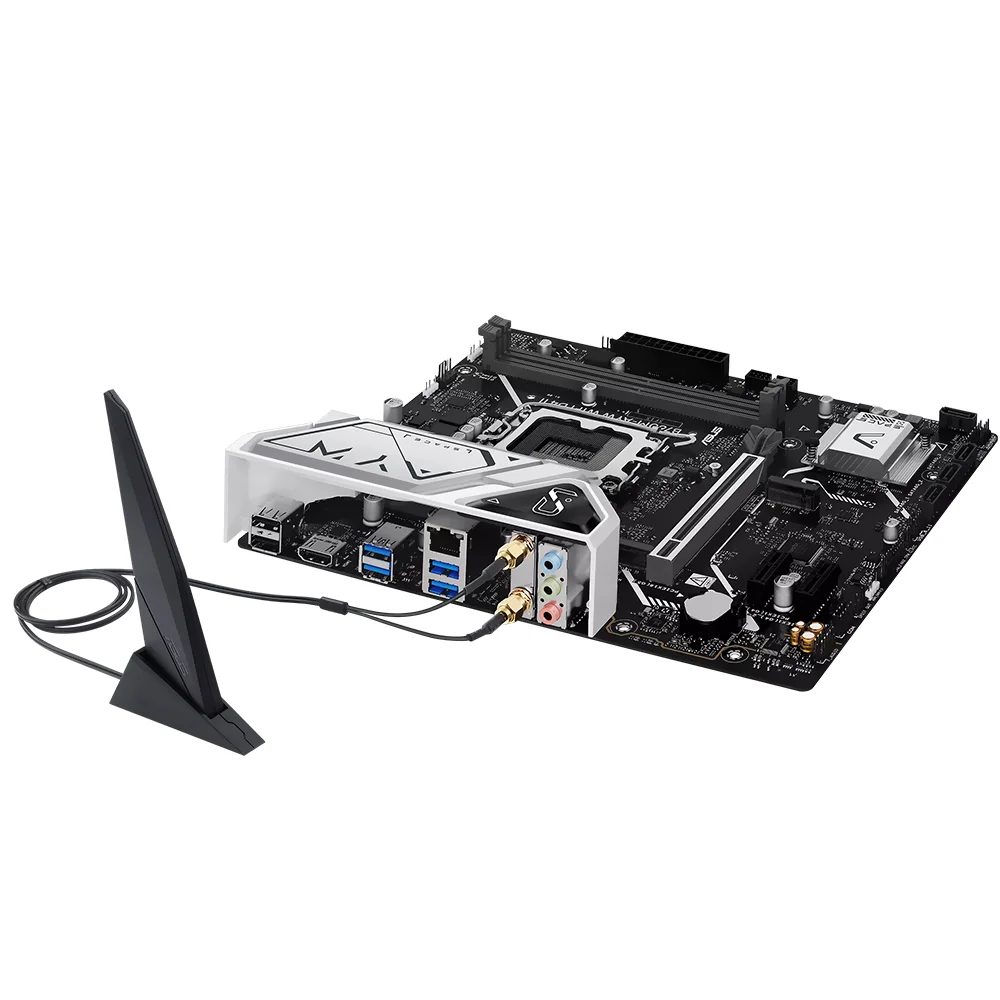 Imagem 3 de 3 do produto Placa Mãe Asus B760m-ayw Wi-fi D4 Ii Socket LGA  1700 Ddr4 Micro Atx Wi-fi 6 Bluetooth 5.2 4 Slots Ram Até 128GB