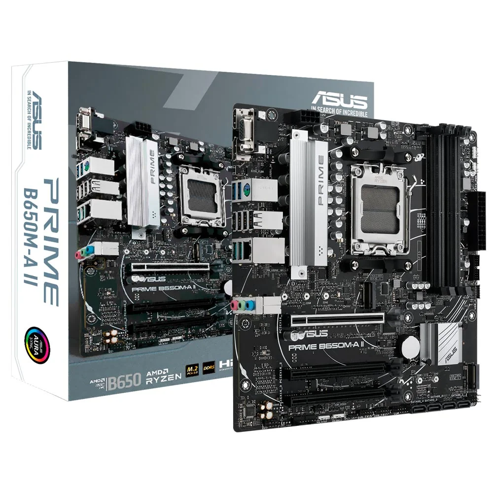 Placa Mãe Asus Prime B650m-a Ii Socket Am5 / Vga / Ddr5