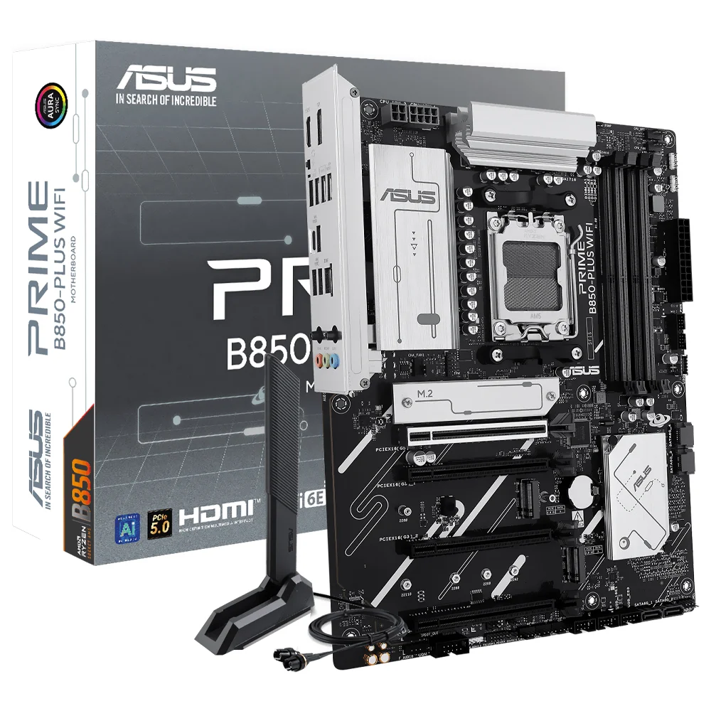 Placa Mãe Asus Prime B850-plus Wi-fi Socket Am5 Ddr5 Atx Bluetooth 5.2 4x Usb 3.2 Gen 2 RGB Gamer