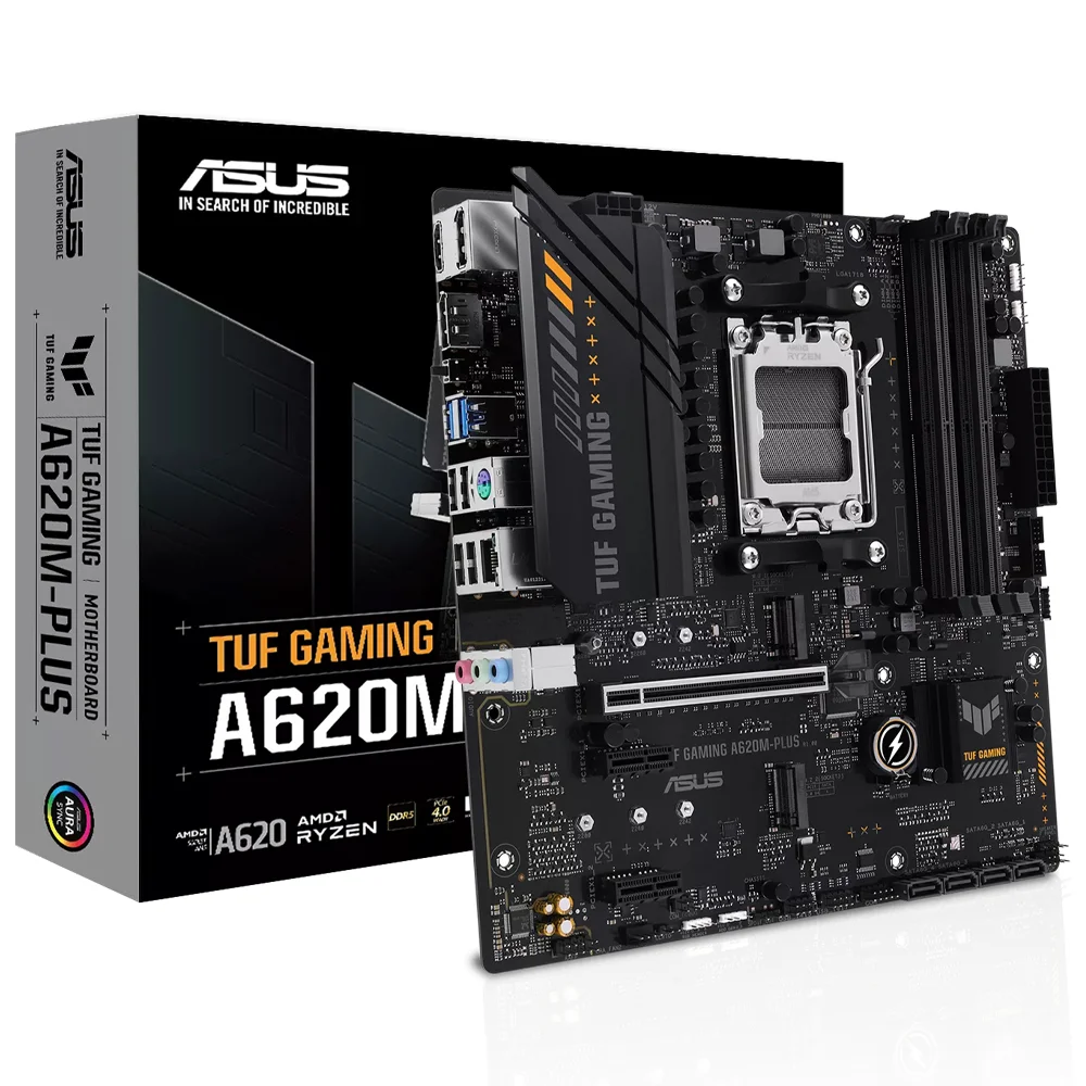 Placa Mãe Asus Tuf Gaming A620am-plus Socket Am5 Ddr5 Atx RGB PCie 4.0 M.2 4x Sata 6gb/s Gamer