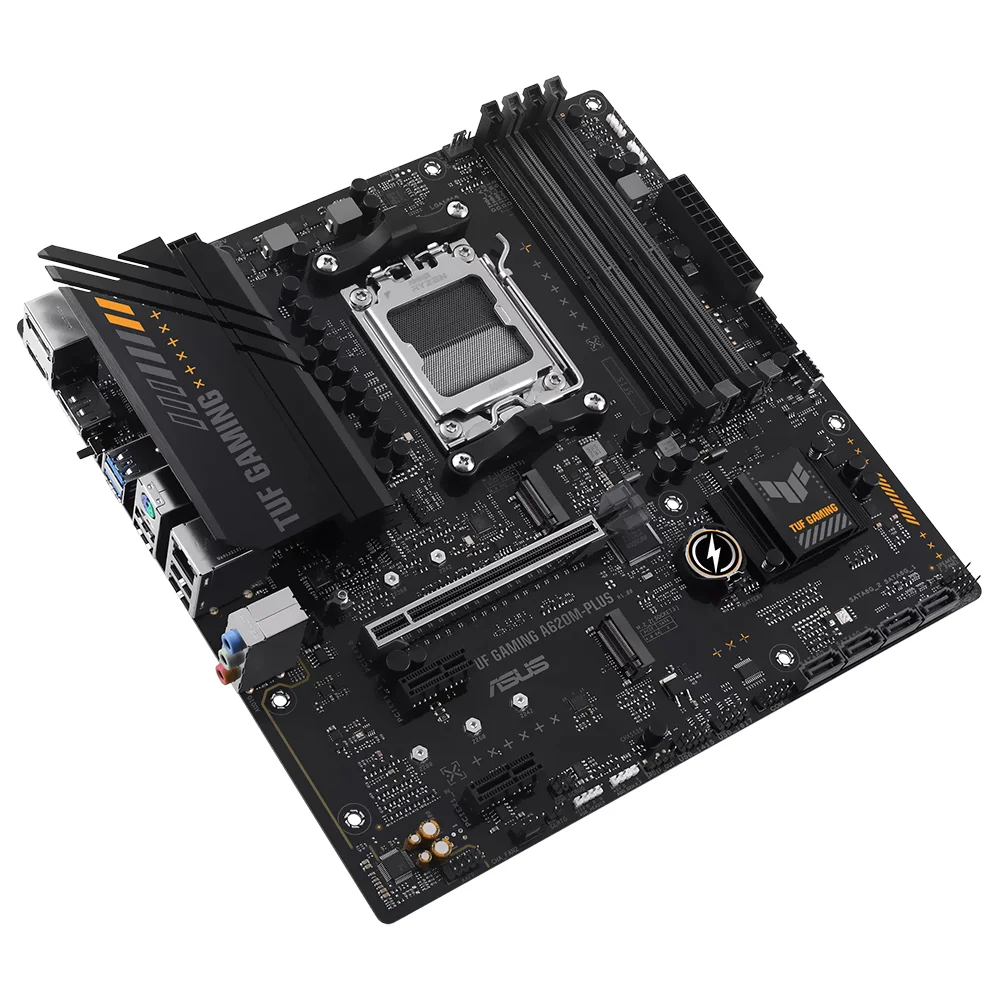 Imagem 2 de 3 do produto Placa Mãe Asus Tuf Gaming A620am-plus Socket Am5 Ddr5 Atx RGB PCie 4.0 M.2 4x Sata 6gb/s Gamer