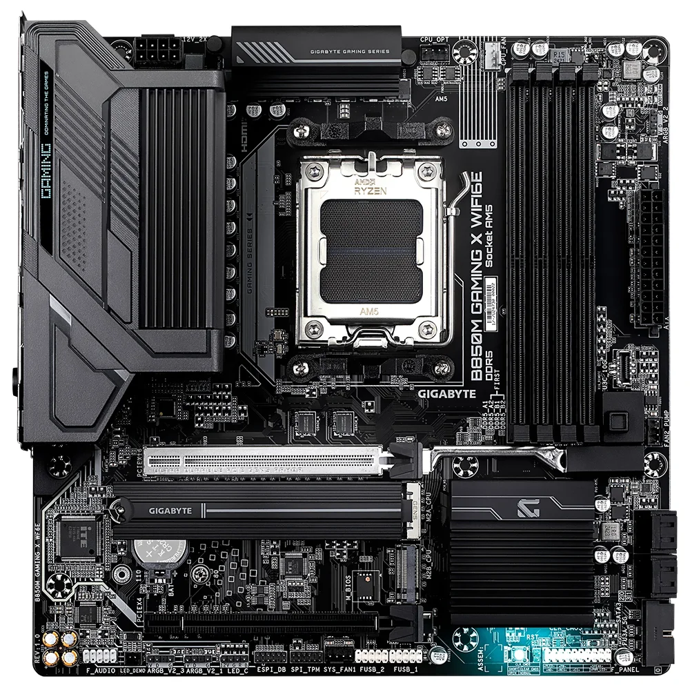 Placa Mãe Gigabyte B850m Gaming X Wi-fi 6e Socket Am5 Ddr5 Micro Atx RGB 4 Slots Memória Gamer
