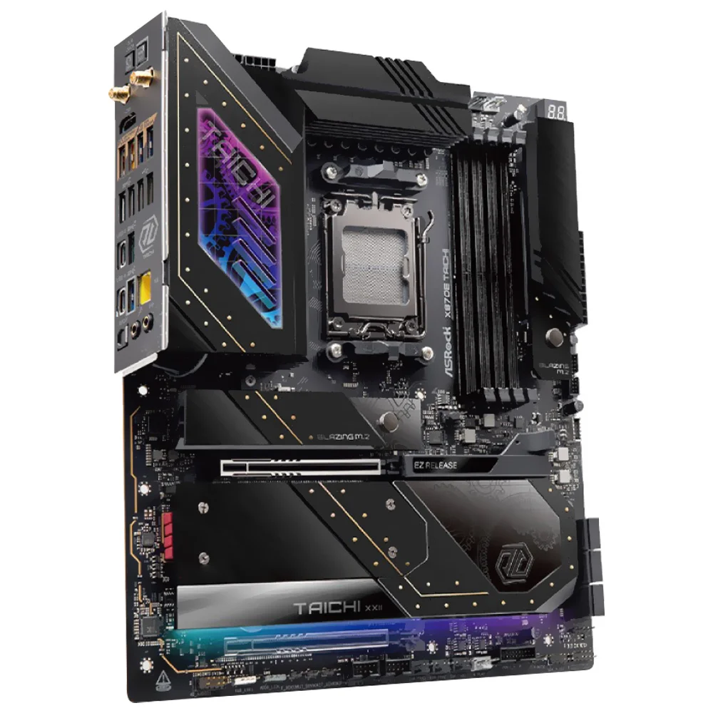 Imagem 3 de 3 do produto Placa Mãe Asrock X870e Taichi Socket Am5 Ddr5 Atx PCie 5.0 Usb 3.2 Gen2x2 M.2 4 Slots RGB