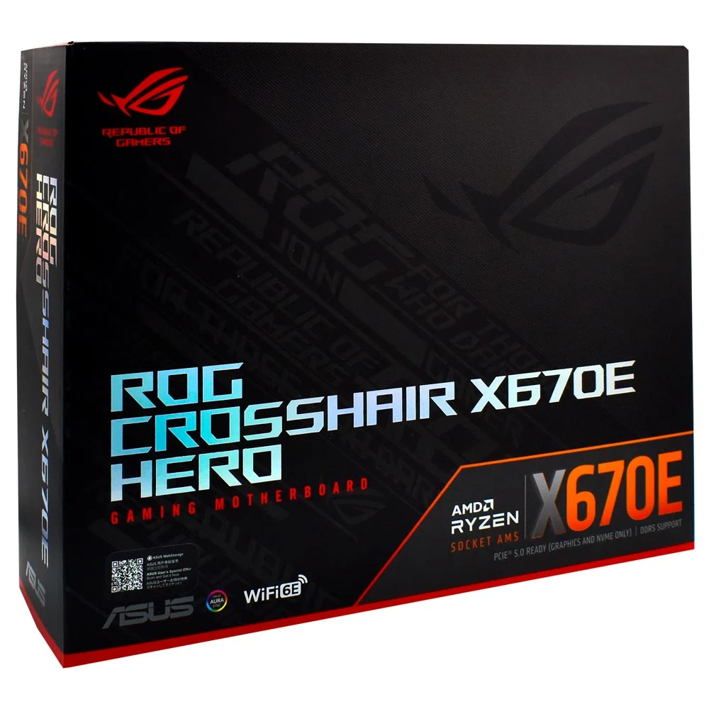 Imagem 2 de 3 do produto Placa Mãe Asus Rog X670e Crosshair Hero Socket Am5 / Ddr5