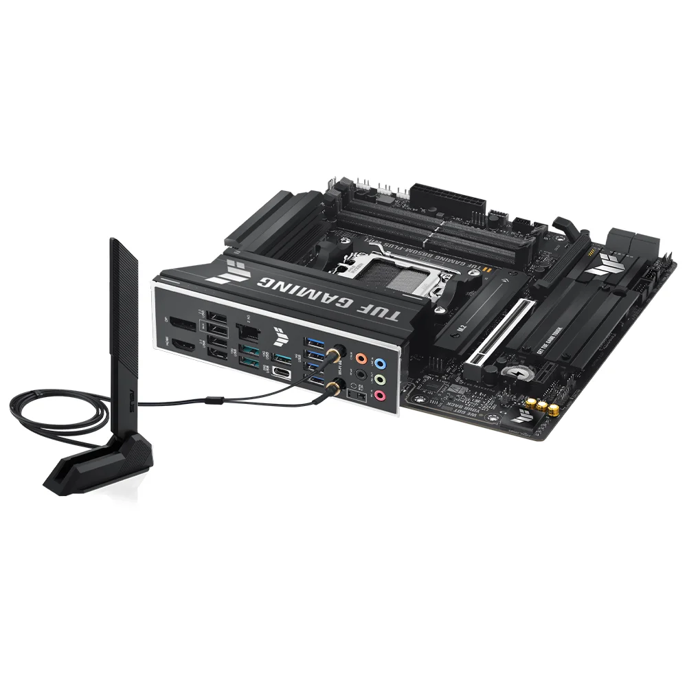 Imagem 2 de 3 do produto Placa Mãe Asus Tuf Gaming B850m-plus Wi-fi Socket Am5 Ddr5 Micro Atx Bluetooth 5.2 PCie 5.0 RGB Gamer