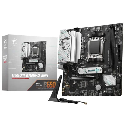 Placa Mãe Msi B650m Gaming Wi-fi Socket Am5 Ddr5 Micro Atx Bluetooth 5.2 4x Sata 6gb/s RGB