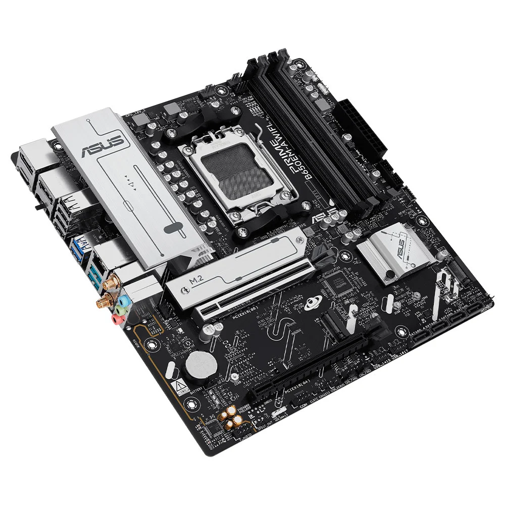 Imagem 3 de 3 do produto Placa Mãe Asus Prime B650em-a Wi-fi Socket Am5 Ddr5 Atx Bluetooth 5.2 4x Sata 6gbps 2x M.2 PCie 4.0 RGB
