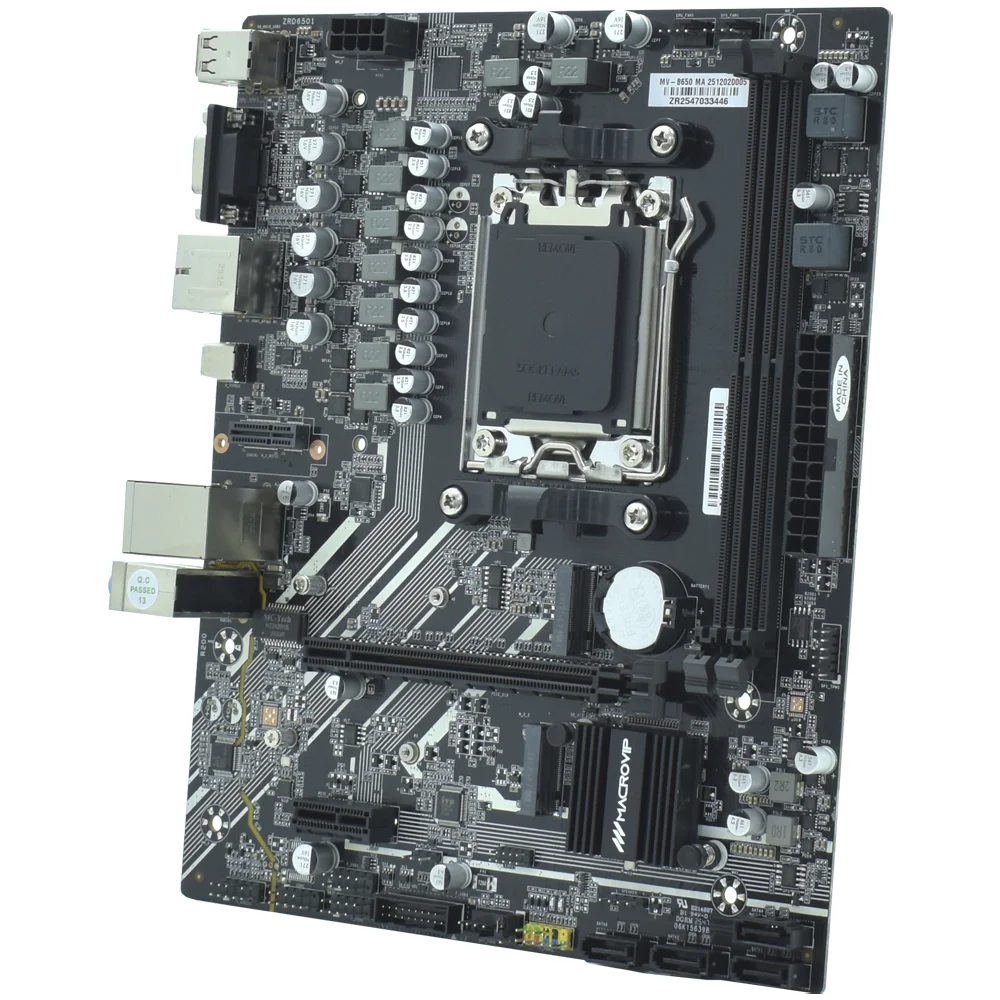 Imagem 2 de 3 do produto Placa Mãe Macrovip Mv-b650 Socket Am5 Atx Vga Ddr5 4 Slots Suporte PCie 5.0 Usb 3.2 Gen 2 RGB