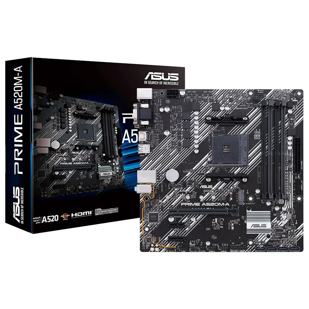 Placa Mãe Asus Prime A520m-a Ii Socket Am4 / Vga / Ddr4