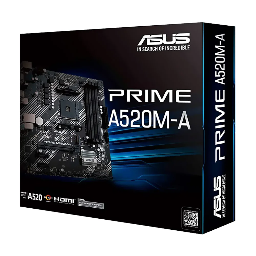 Imagem 2 de 3 do produto Placa Mãe Asus Prime A520m-a Ii Socket Am4 / Vga / Ddr4