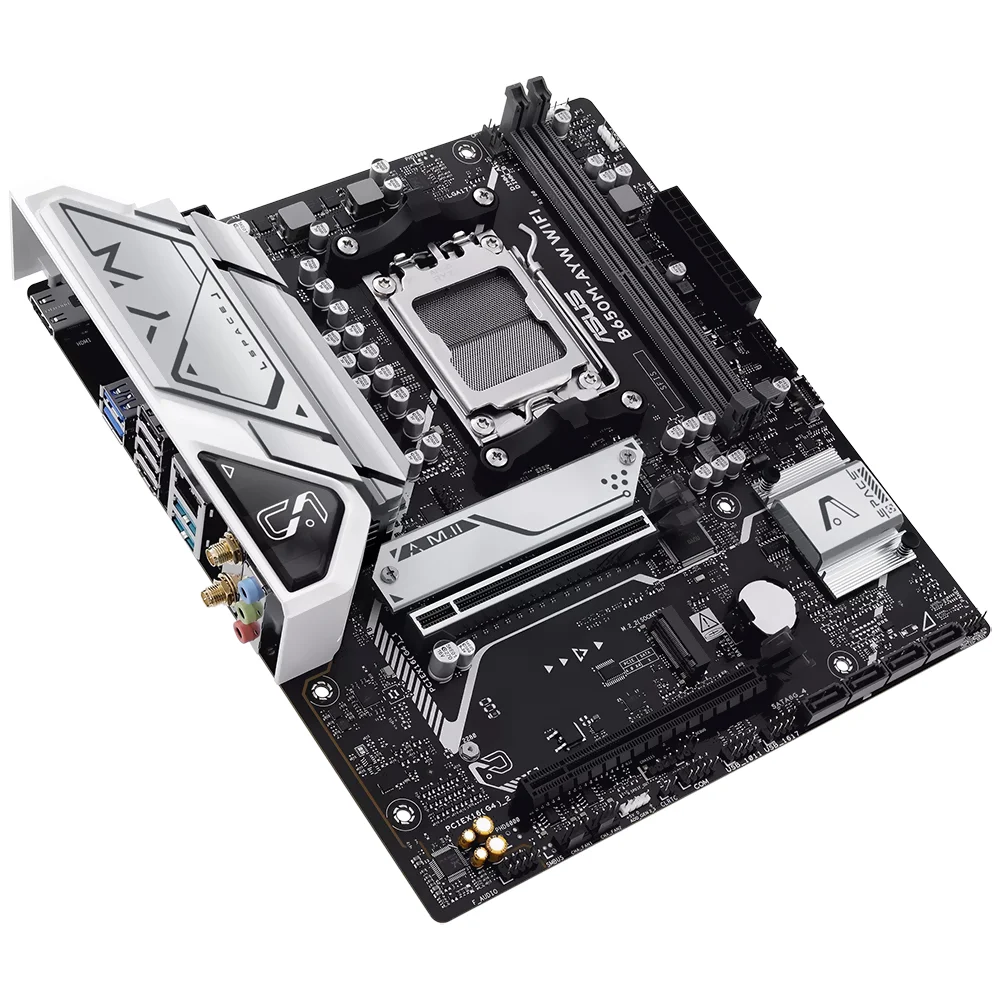 Imagem 3 de 3 do produto Placa Mãe Asus B650m-ayw Wi-fi Socket Am5 Ddr5 Micro Atx 2x M.2 PCie 4.0 Bluetooth 5.2 RGB Gaming