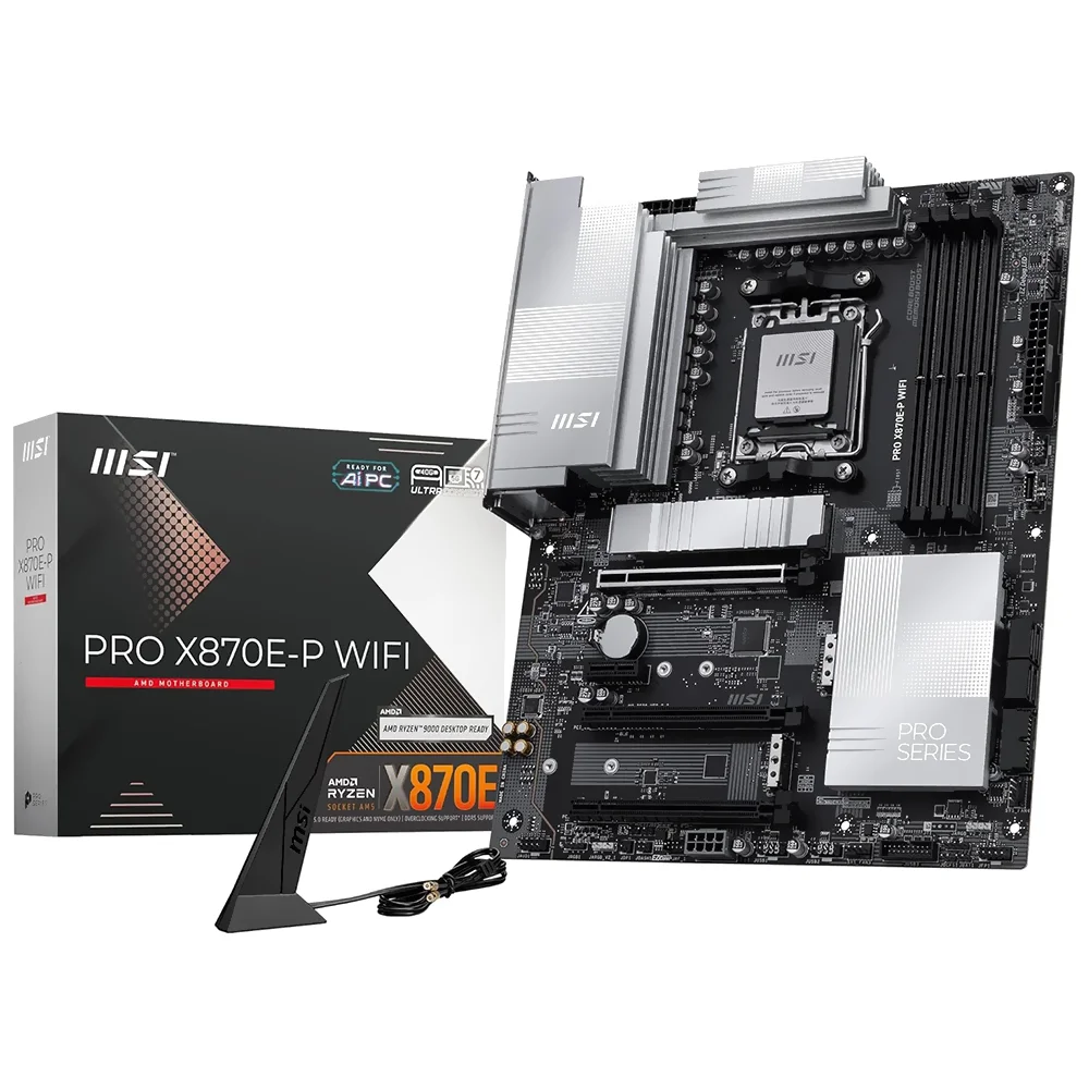 Placa Mãe Msi Pro X870e-p Wi-fi Socket Am5 Ddr5 Atx Wi-fi 6 Bluetooth 5.2 4x M.2 6x Sata RGB