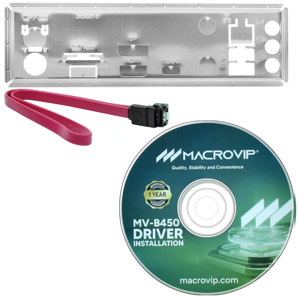 Imagem 2 de 3 do produto Placa Mãe Macrovip Mv-b450 Socket Am4 Atx Vga Ddr4 3200mhz Suporte Ryzen 3ª Geração Usb 3.1
