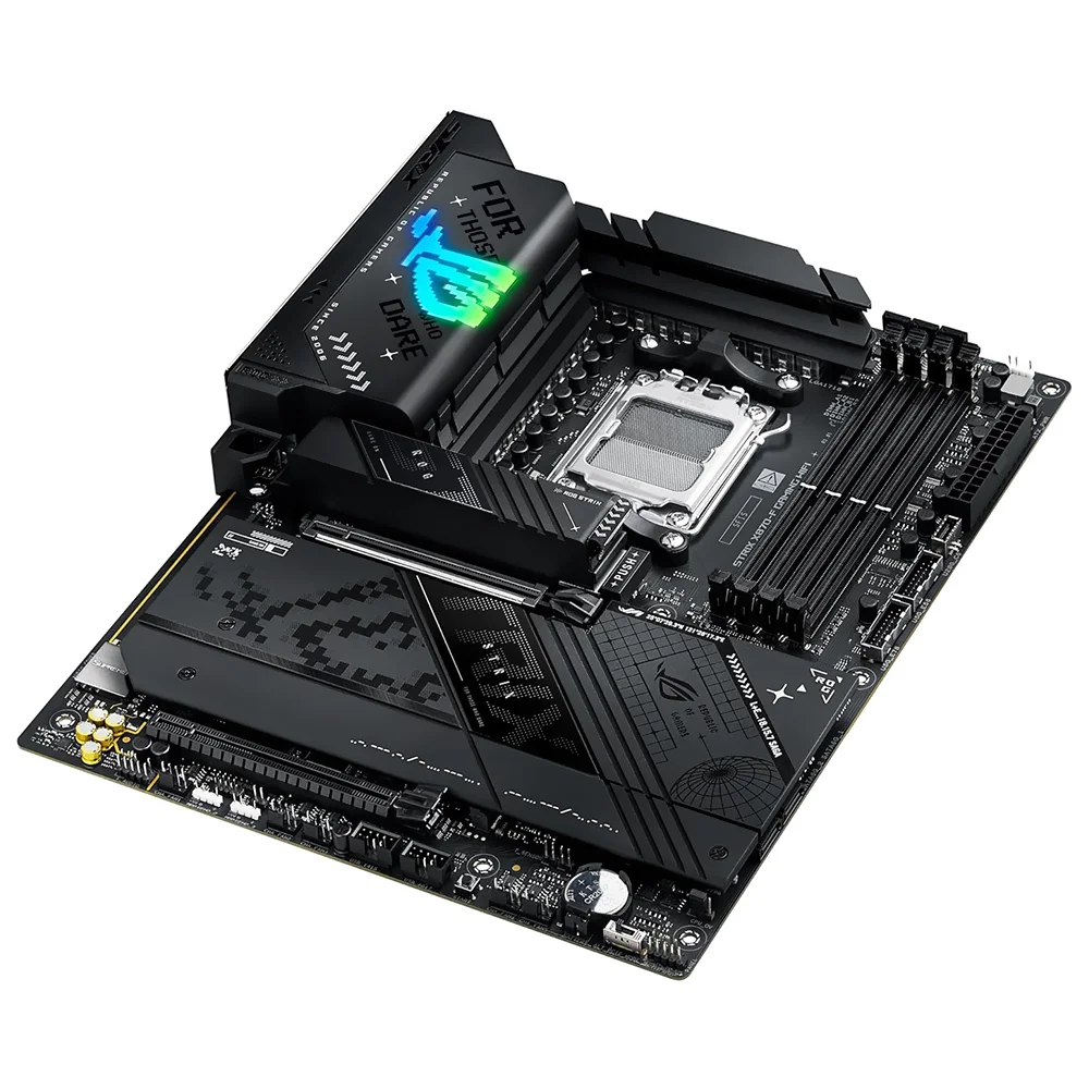 Imagem 2 de 3 do produto Placa Mãe Asus Rog Strix X870-f Gaming Wi-fi Socket Am5 Ddr5 Atx RGB 4x PCie 5.0 2.5gb Ethernet Mu-mimo