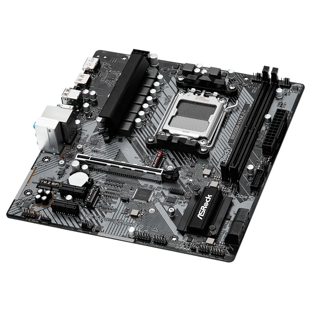 Imagem 3 de 3 do produto Placa Mãe Asrock B650m-h/m.2 Socket Am5 Ddr5 Micro Atx PCie 4.0 2x M.2 4x Sata RGB Gaming