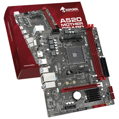 Placa Mãe Keepdata A520-kdgnv Socket Am4 Vga Ddr4 3200mhz Atx Suporte Ryzen 5000 M.2 PCie 3.0 Usb 3.2