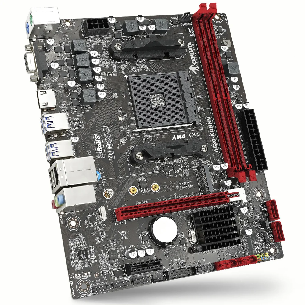 Imagem 2 de 3 do produto Placa Mãe Keepdata A520-kdgnv Socket Am4 Vga Ddr4 3200mhz Atx Suporte Ryzen 5000 M.2 PCie 3.0 Usb 3.2