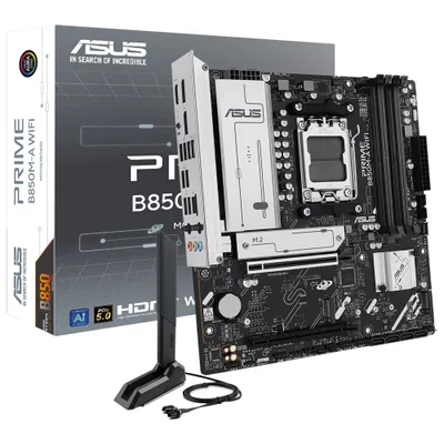 Placa Mãe Asus Prime B850m-a Wi-fi Socket Am5 Ddr5 Micro Atx Bluetooth 5.2 4x Sata 6gb/s PCie 5.0