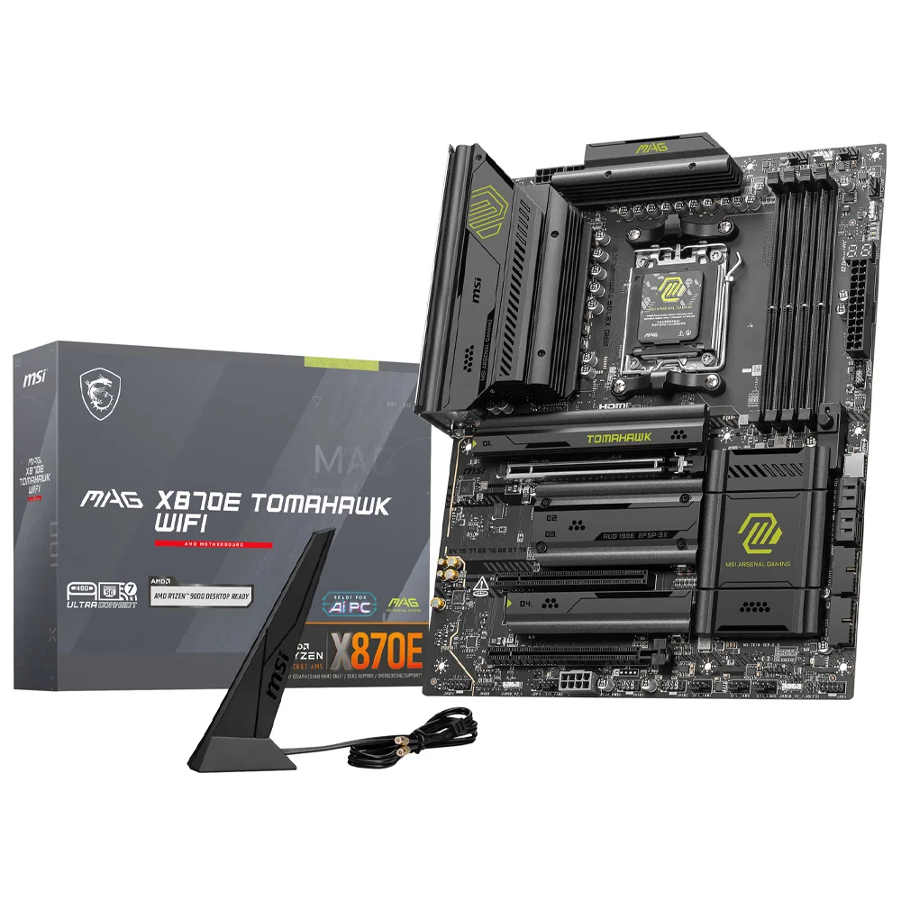 Placa Mãe Msi Mag X870e Tomahawk Wi-fi Socket Am5 Ddr5 Atx Bluetooth 5.2 PCie 5.0 RGB Gamer