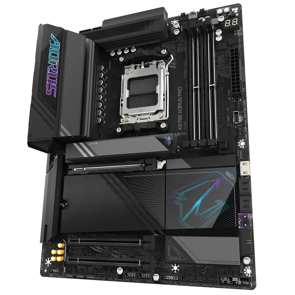 Imagem 3 de 3 do produto Placa Mãe Gigabyte X870e Aorus Pro Socket Am5 Ddr5 Atx Wi-fi 6e PCie 5.0 RGB 4xdimm 128GB