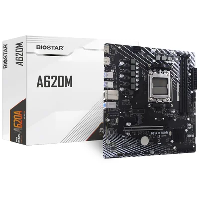 Placa Mãe Biostar A620ms-e Socket Am5 Ddr5 Atx PCie 4.0 Usb 3.2 RGB Suporte Multicanal