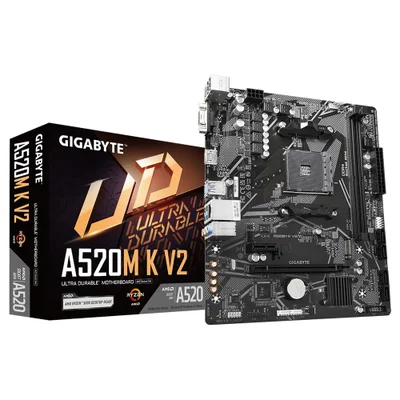 Placa Mãe Gigabyte A520m K V2 Socket Am4 / Vga / Ddr4