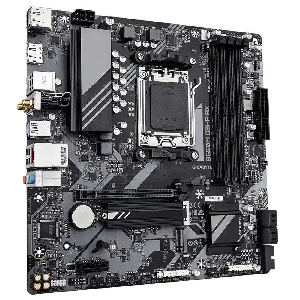 Imagem 3 de 3 do produto Placa Mãe Gigabyte B650m D3hp Ax Socket Am5 Ddr5 Micro Atx Wi-fi 6 Bluetooth 5.2 PCie 4.0 RGB 4x Sata