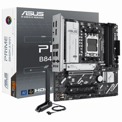 Placa Mãe Asus Prime B840m-a Wi-fi Socket Am5 Ddr5 Micro Atx Bluetooth 5.0 Conectividade Wi-fi 6 Usb 3.2 Gen 2