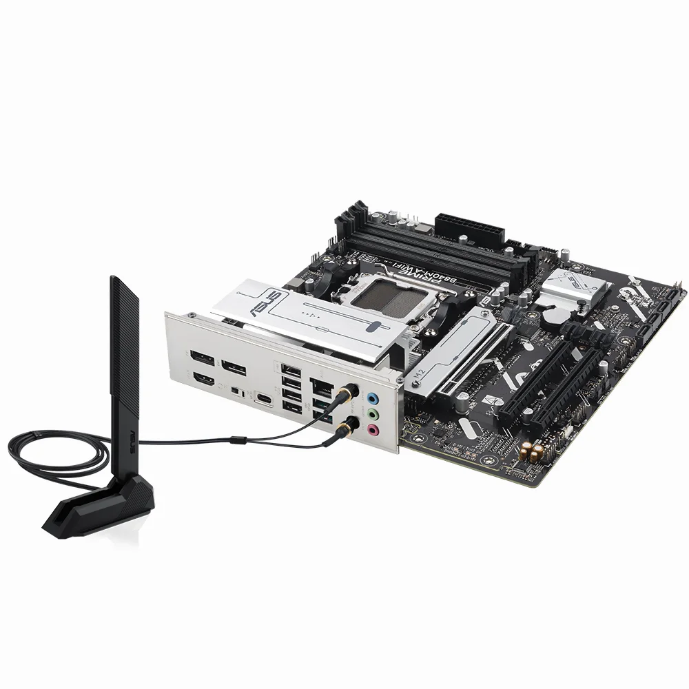 Imagem 3 de 3 do produto Placa Mãe Asus Prime B840m-a Wi-fi Socket Am5 Ddr5 Micro Atx Bluetooth 5.0 Conectividade Wi-fi 6 Usb 3.2 Gen 2