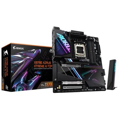 Placa Mãe Gigabyte X870e Aorus Xtreme Ai Top Socket Am5 Ddr5 Atx PCie 5.0 RGB Wi-fi 6e 10gbe 4x M.2