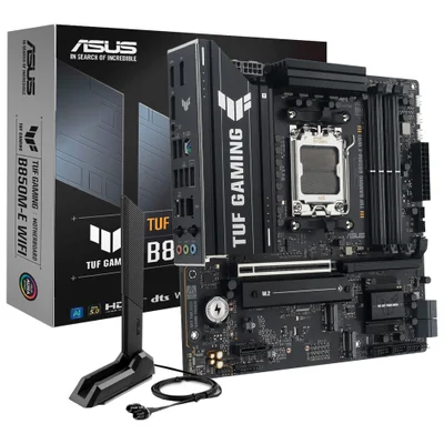 Placa Mãe Asus Tuf Gaming B850m-e Wi-fi Socket Am5 Ddr5 Micro Atx 4x Dimm 128GB PCie 5.0 RGB Gamer