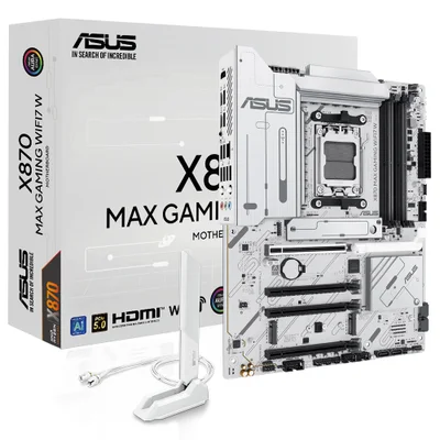 Placa Mãe Asus X870 Max Gaming Wi-fi 7 Socket Am5 Ddr5 Atx 4x M.2 PCie 5.0 RGB Overclocking